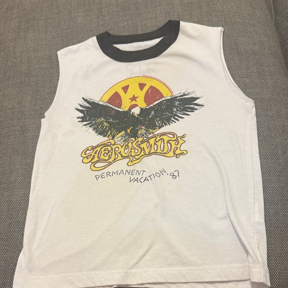 Chaser White Tank Top with Black Trim and Graphic